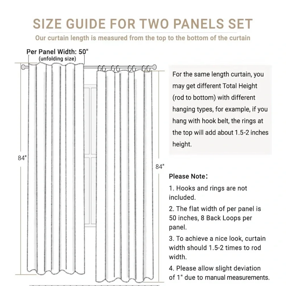 Elegant Cream Curtains - Picture 2 of 6
